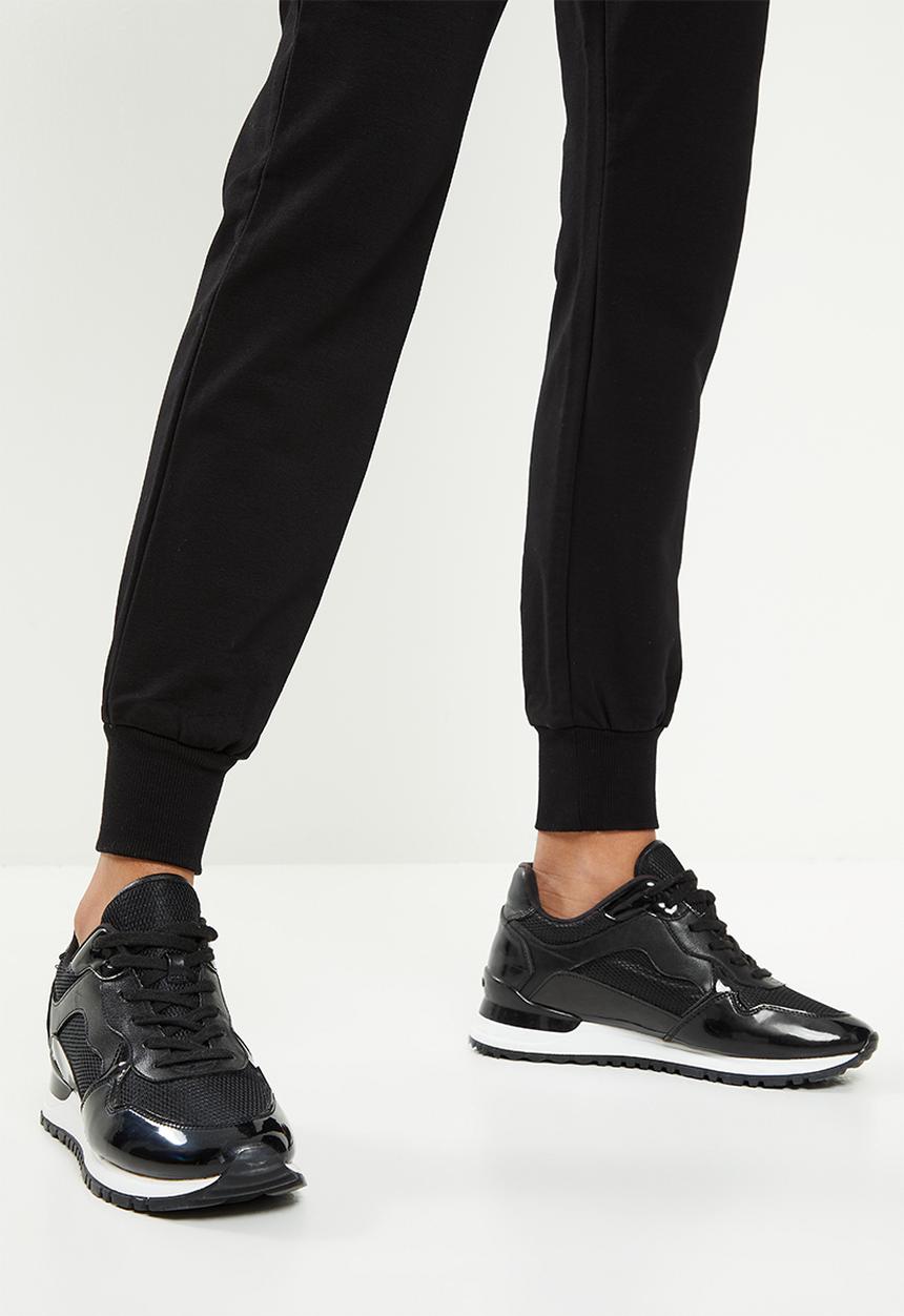 SISSY BOY - Sweatpants with centre front zip and bling logo - black