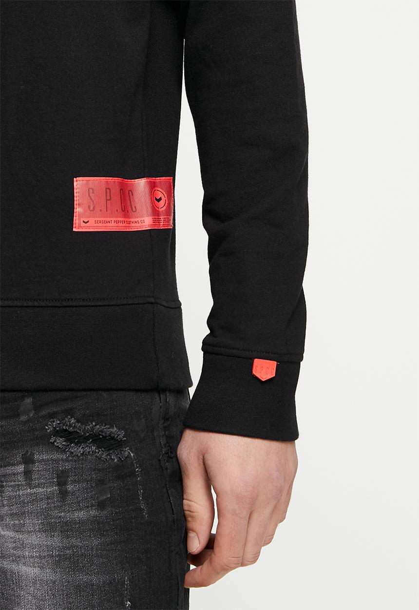 S.P.C.C - Byrne regular fit crew neck fashion crew sweat - black