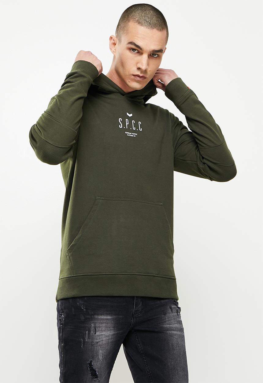 S.P.C.C - Myers regular fit pullover hoodie - dark moss
