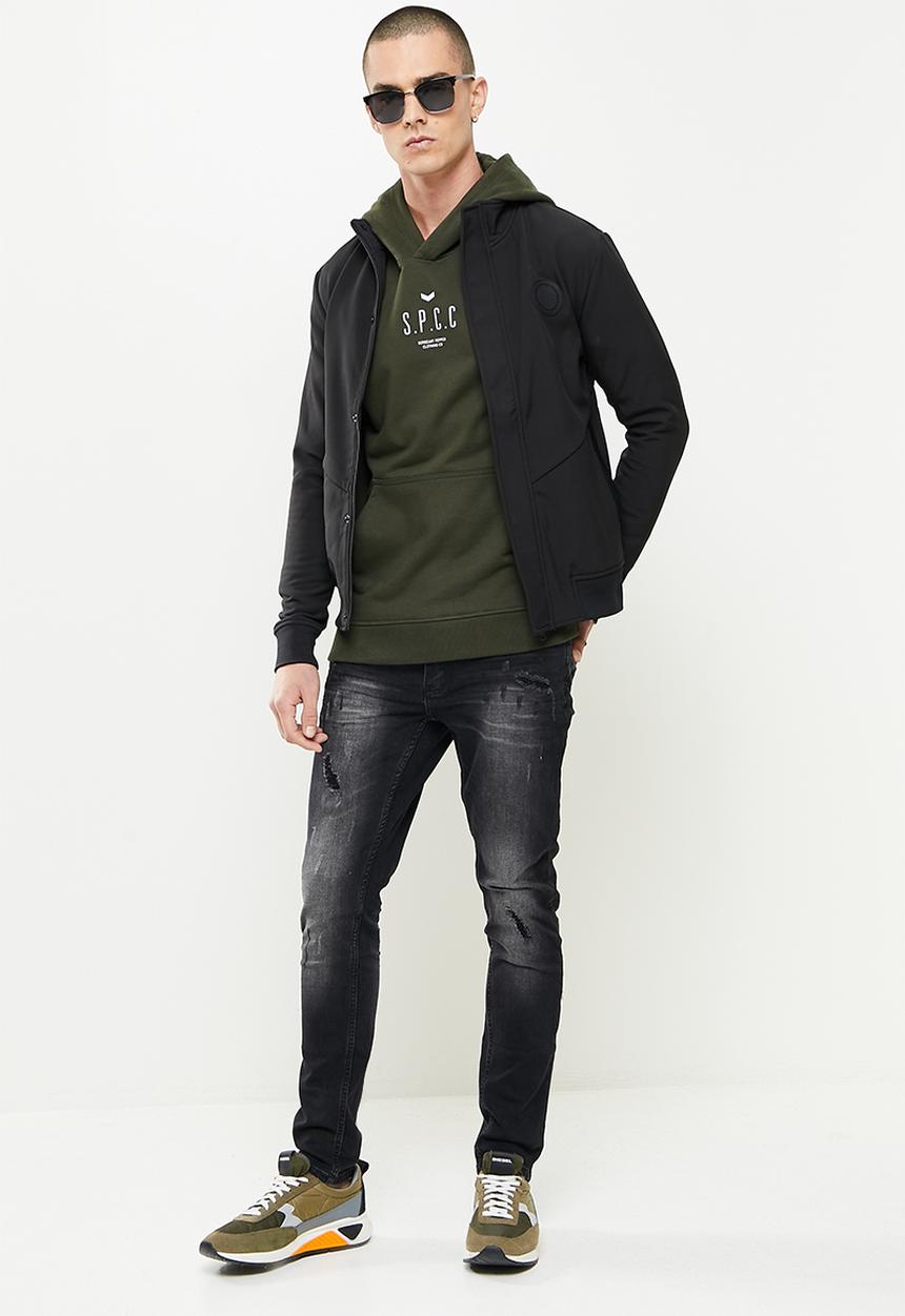 S.P.C.C - Myers regular fit pullover hoodie - dark moss