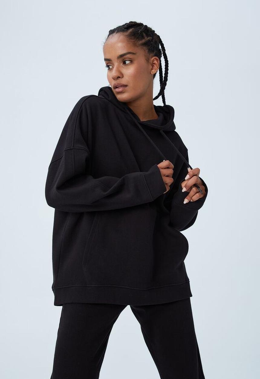 Cotton On - Plush oversized hoodie - black