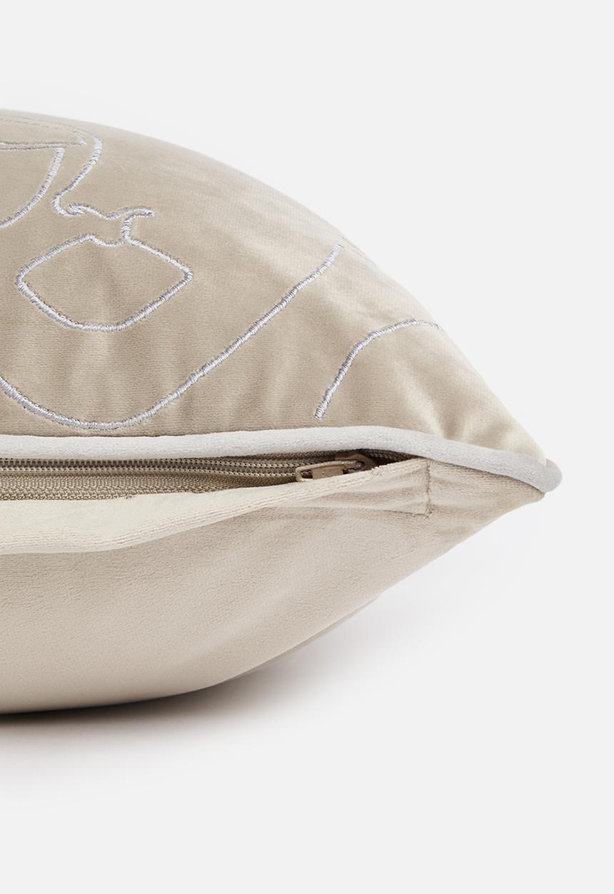 Sixth Floor - Line face cushion cover - neutral