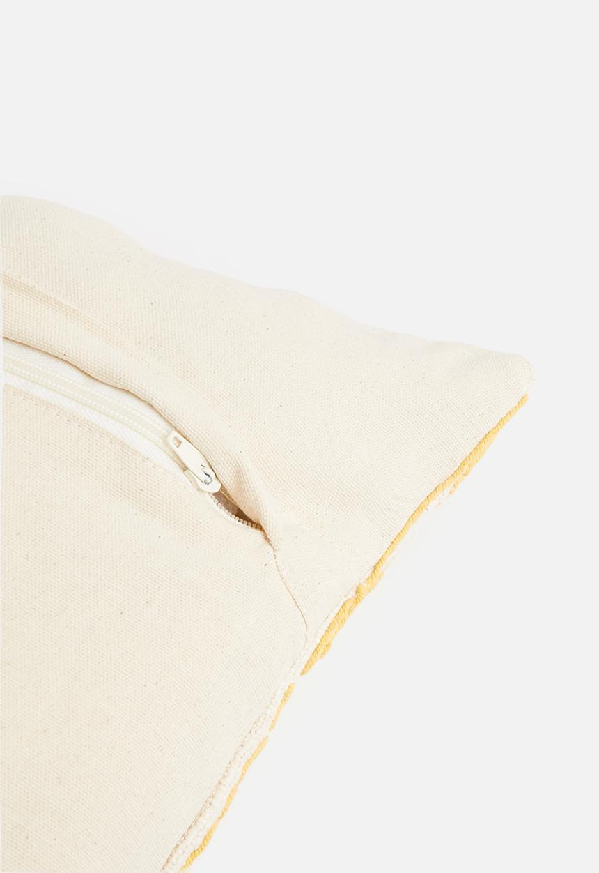 Sixth Floor - Doily cushion cover - mustard & natural