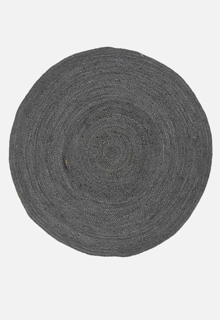 Sixth Floor - Sole jute round rug - charcoal