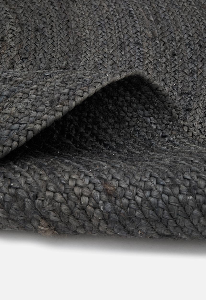 Sixth Floor - Sole jute round rug - charcoal
