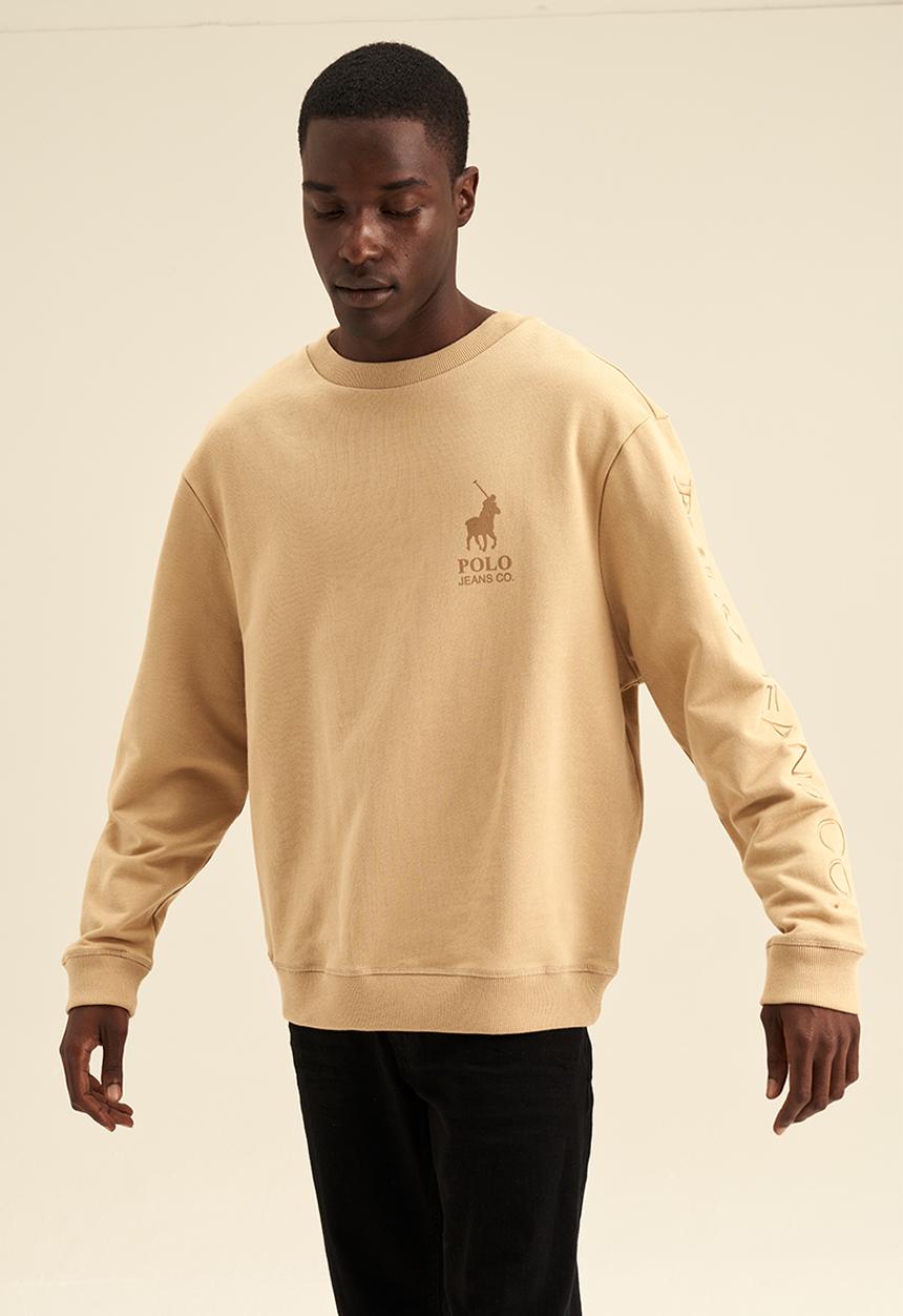 POLO - PJC Relaxed Sweatshirt- Stone