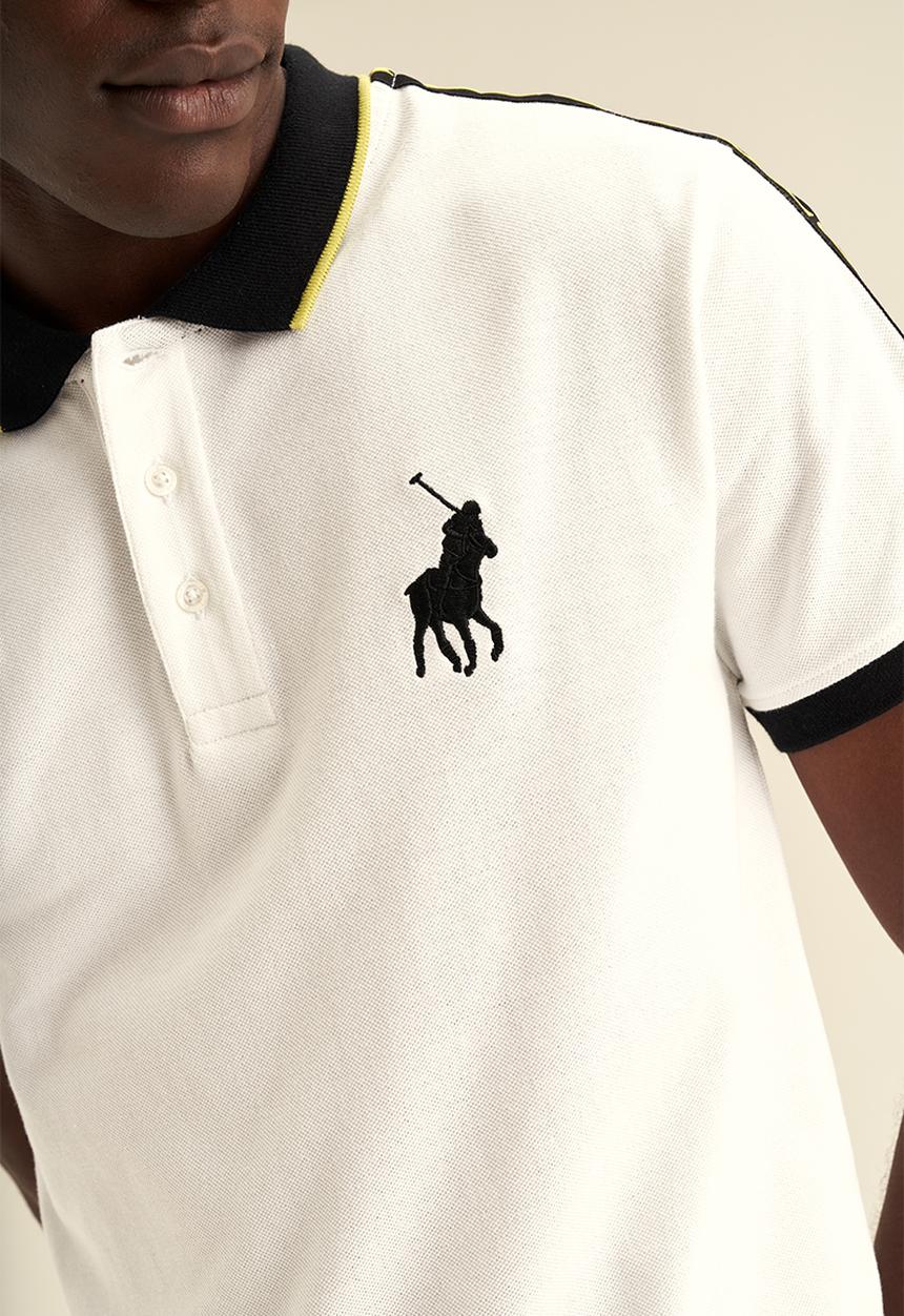 POLO - Taped Big Pony SS Golfer - White & Black