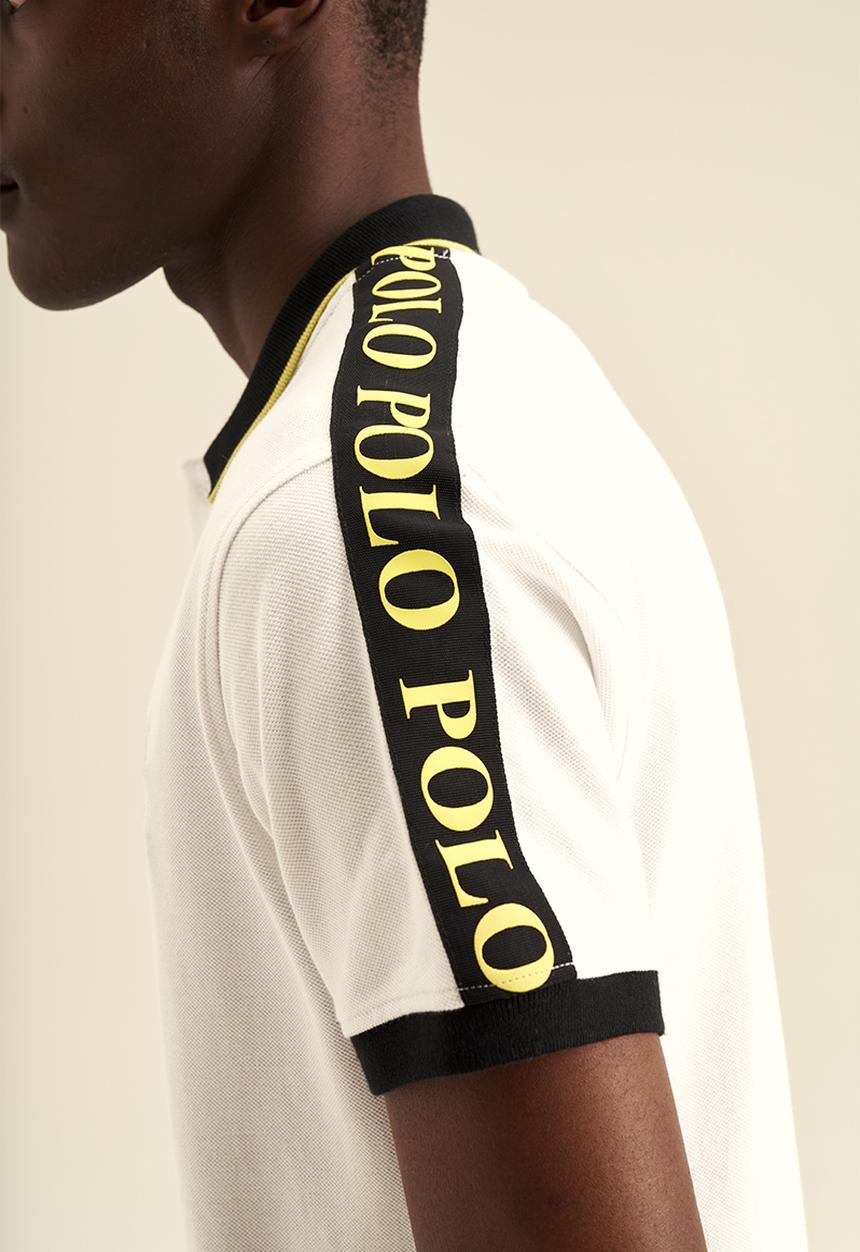 POLO - Taped Big Pony SS Golfer - White & Black