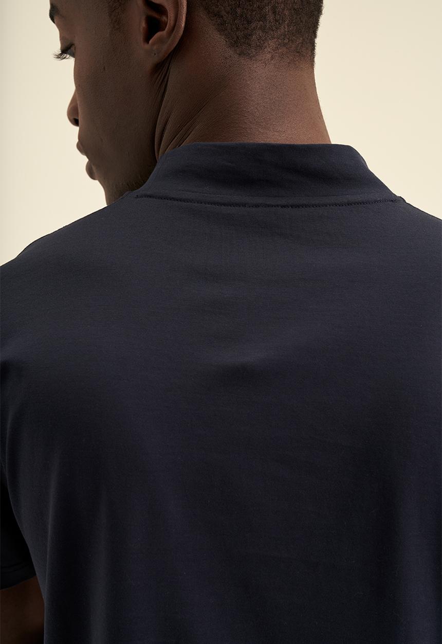 POLO - High Collar short sleeve Tee - Navy
