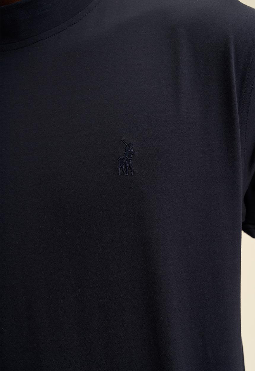 POLO - High Collar short sleeve Tee - Navy