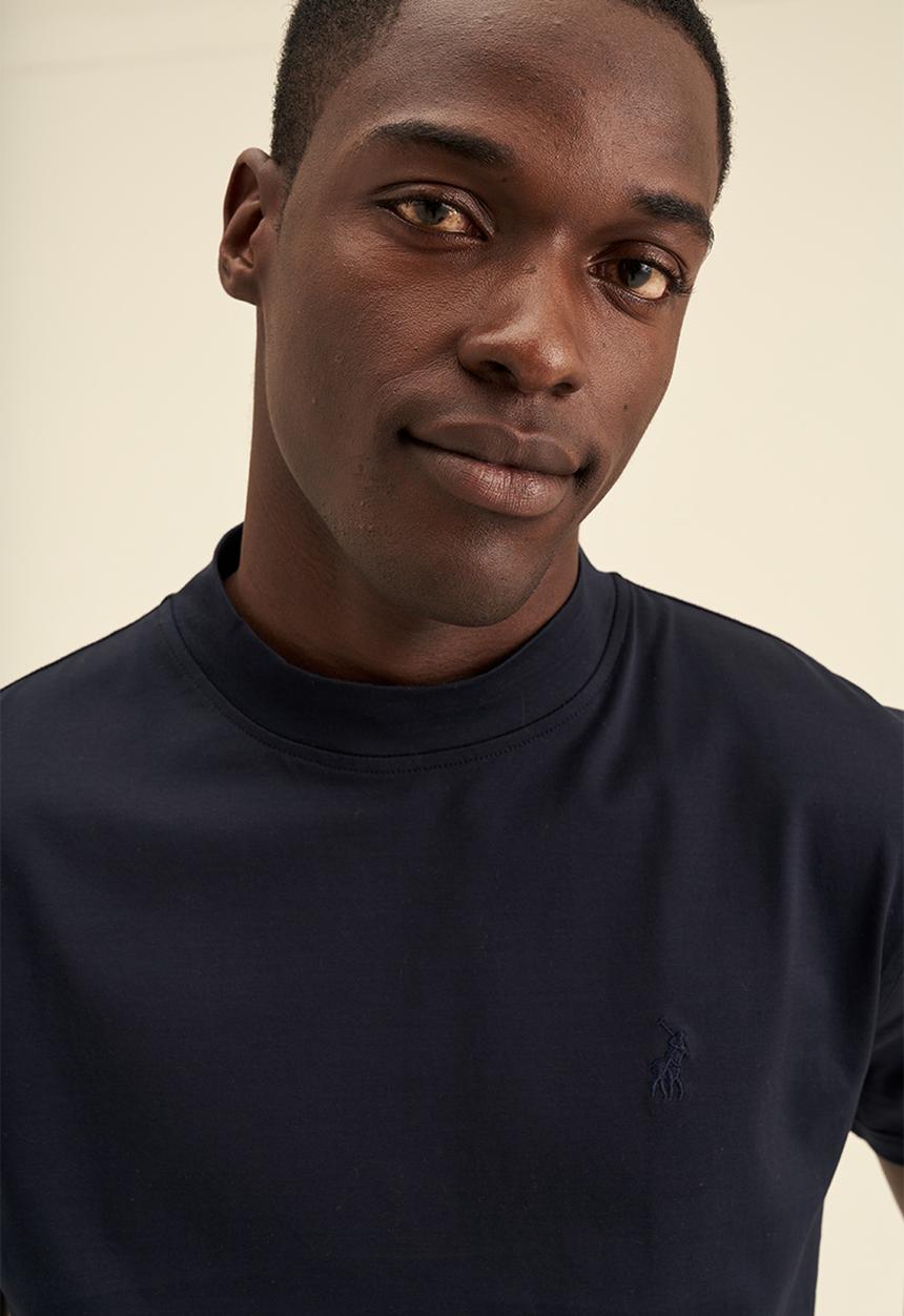 POLO - High Collar short sleeve Tee - Navy