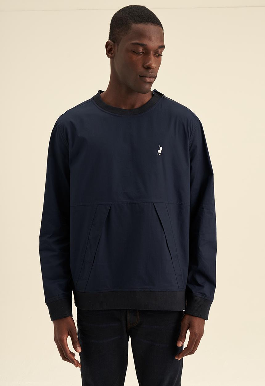 POLO - PJC Woven Sweatshirt - Navy Blue