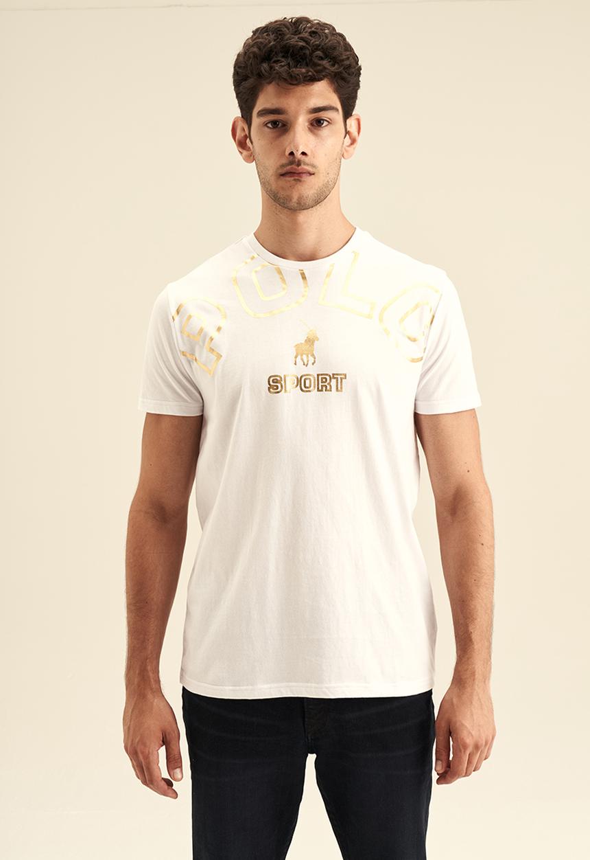 POLO - PS Foil Front SS Tee - White
