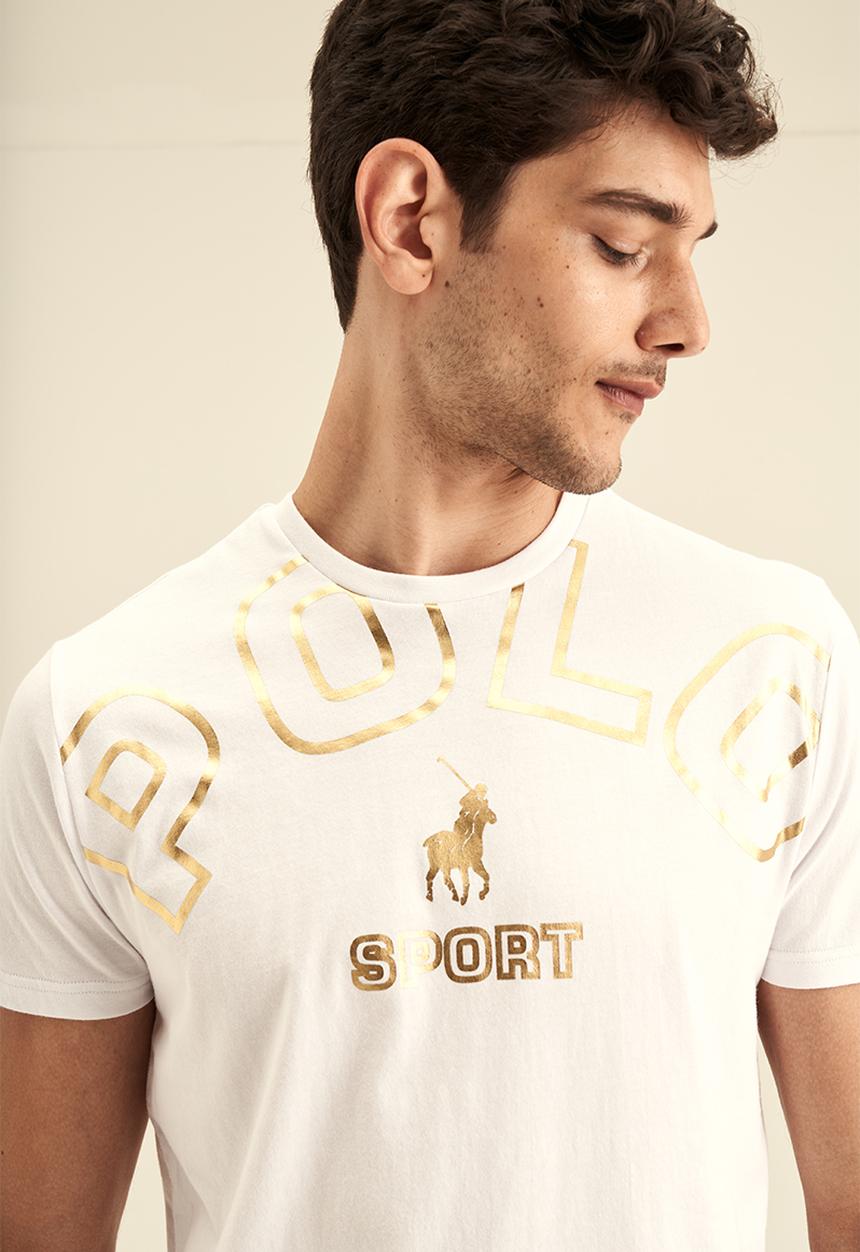 POLO - PS Foil Front SS Tee - White