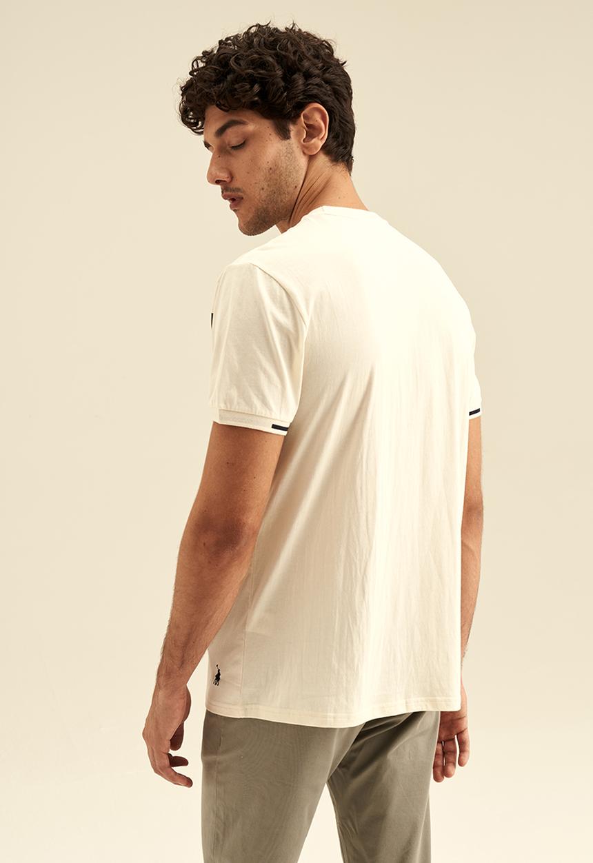 POLO - PS Chest Block SS Tee - Ecru