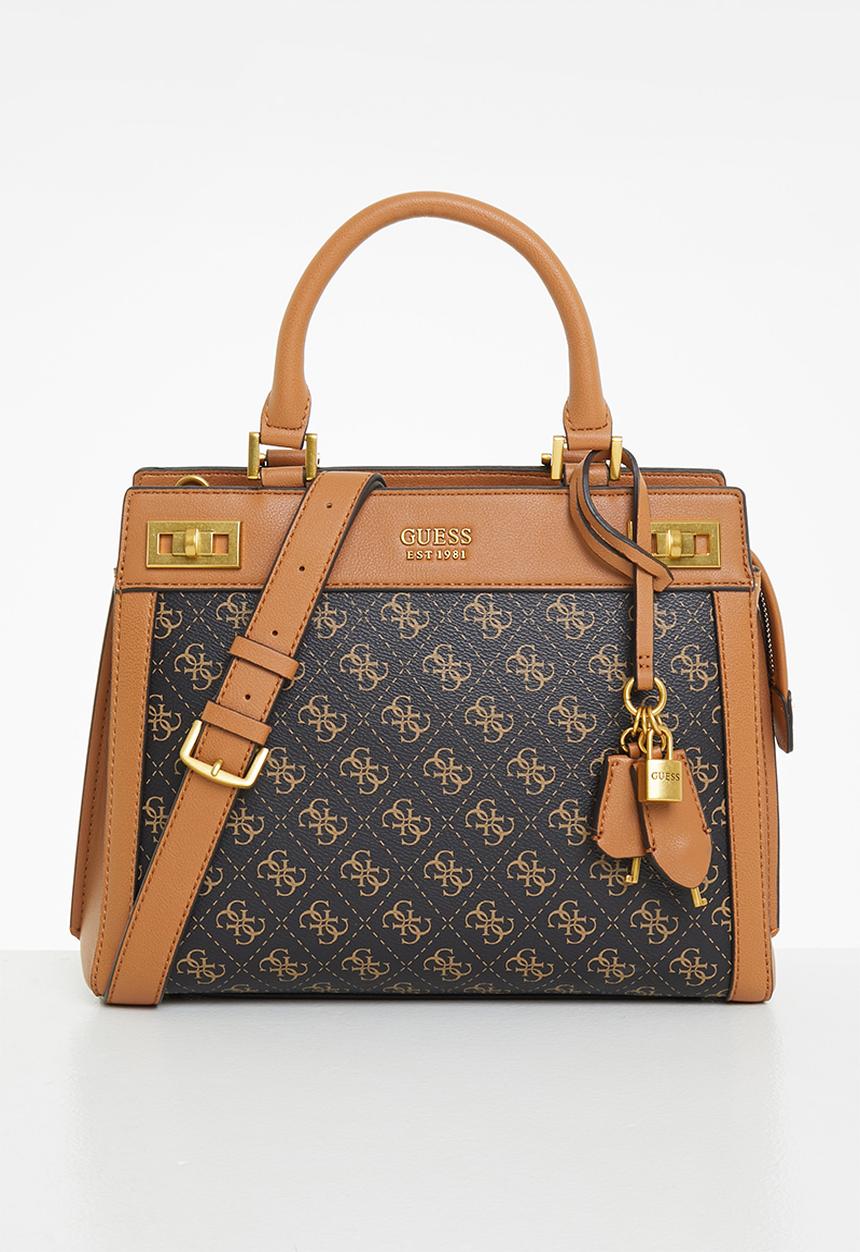 GUESS - Katey luxury satchel - brown & cognac