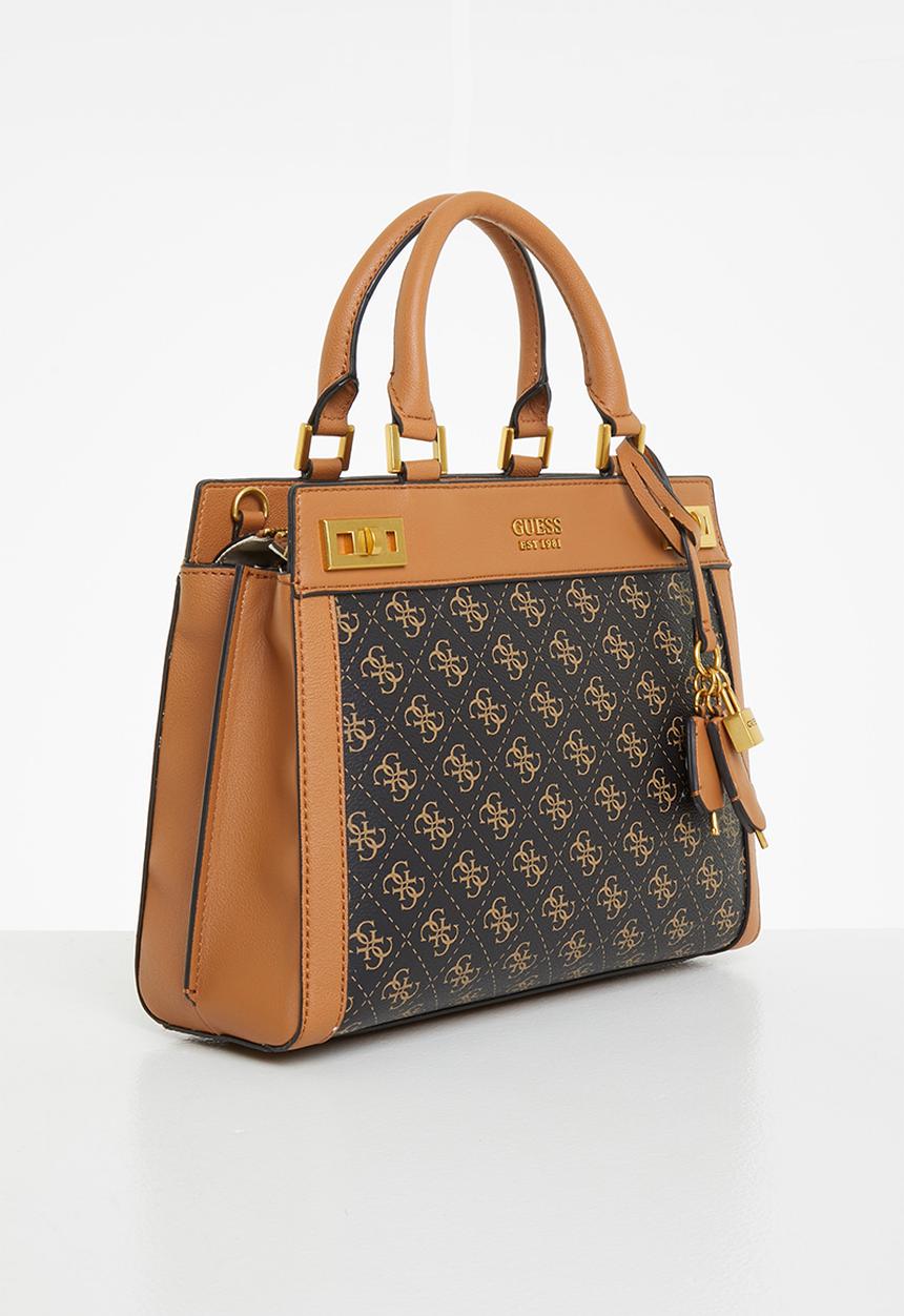 GUESS - Katey luxury satchel - brown & cognac