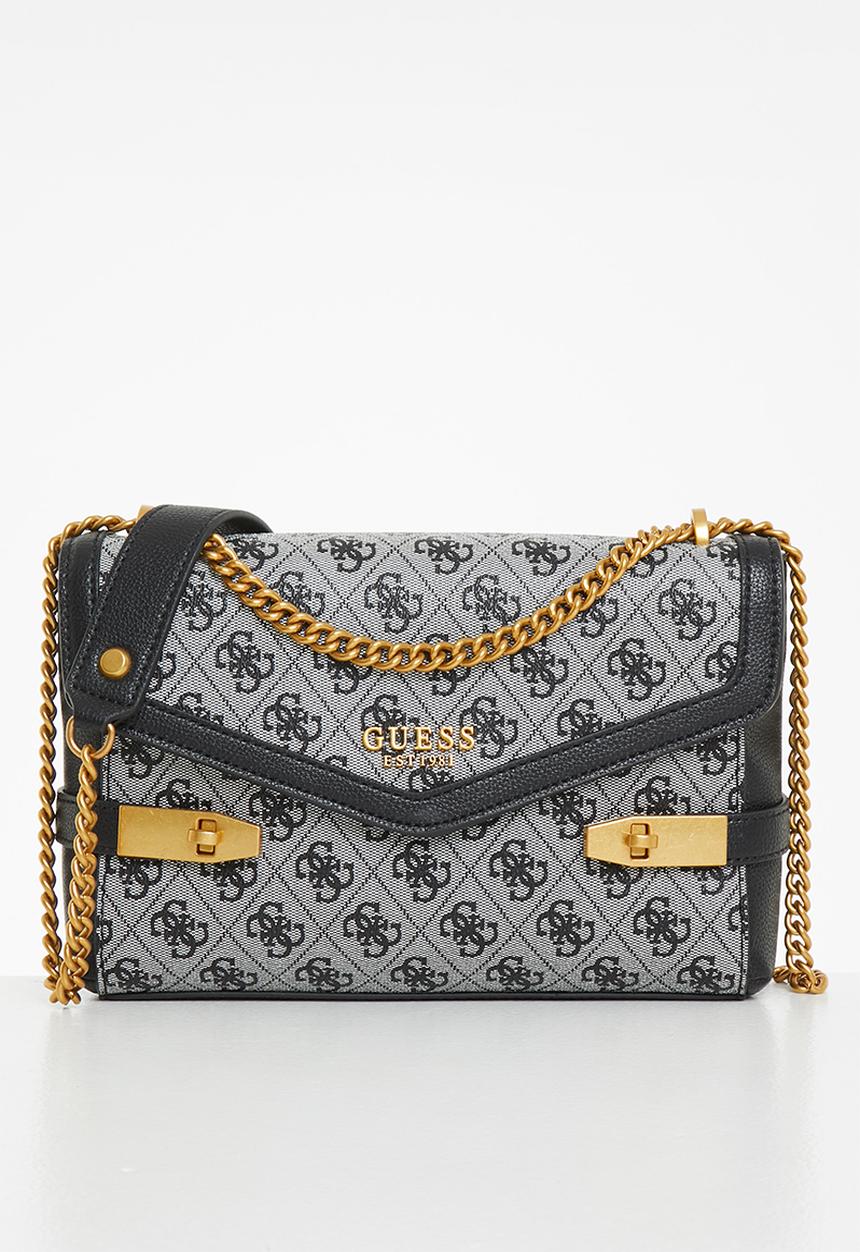 GUESS - Zadie logo cnvrtble xbody flap - black