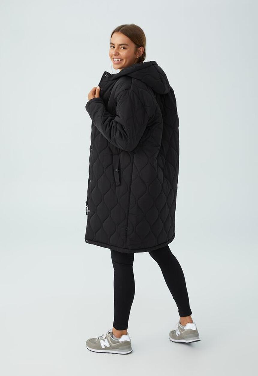 Cotton On - The recycled mother longline puffer - black