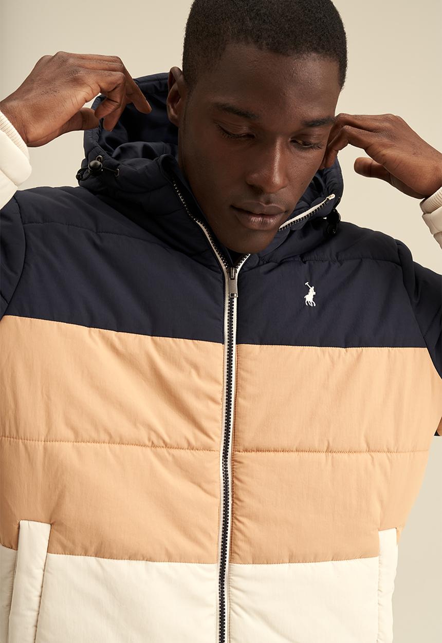 POLO - Mens colourblock puffer jacket - multi