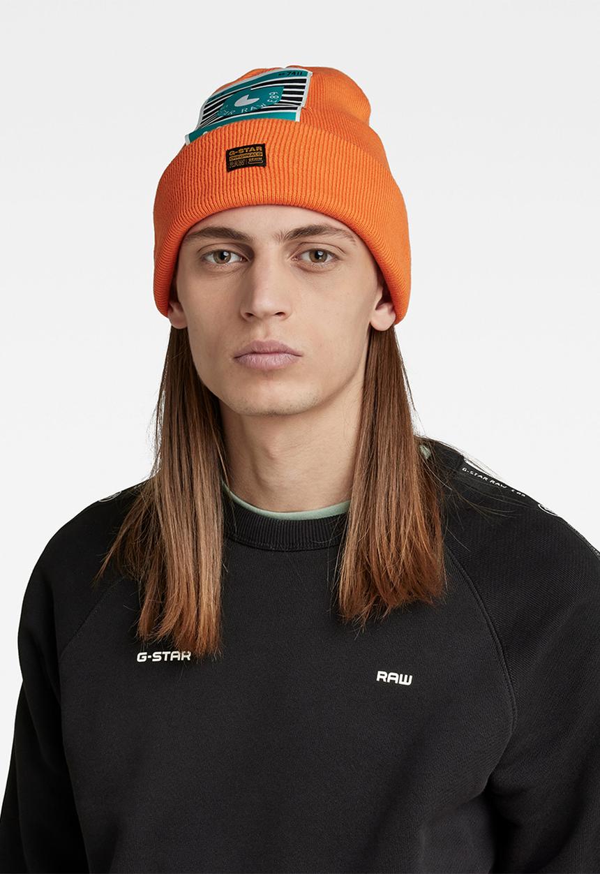 G-STAR - Effo long label aw beanie - jaffa