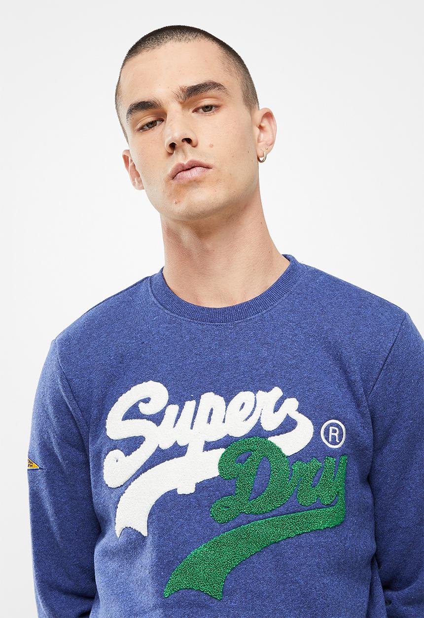 Superdry. - Vl source crew - bright blue marl