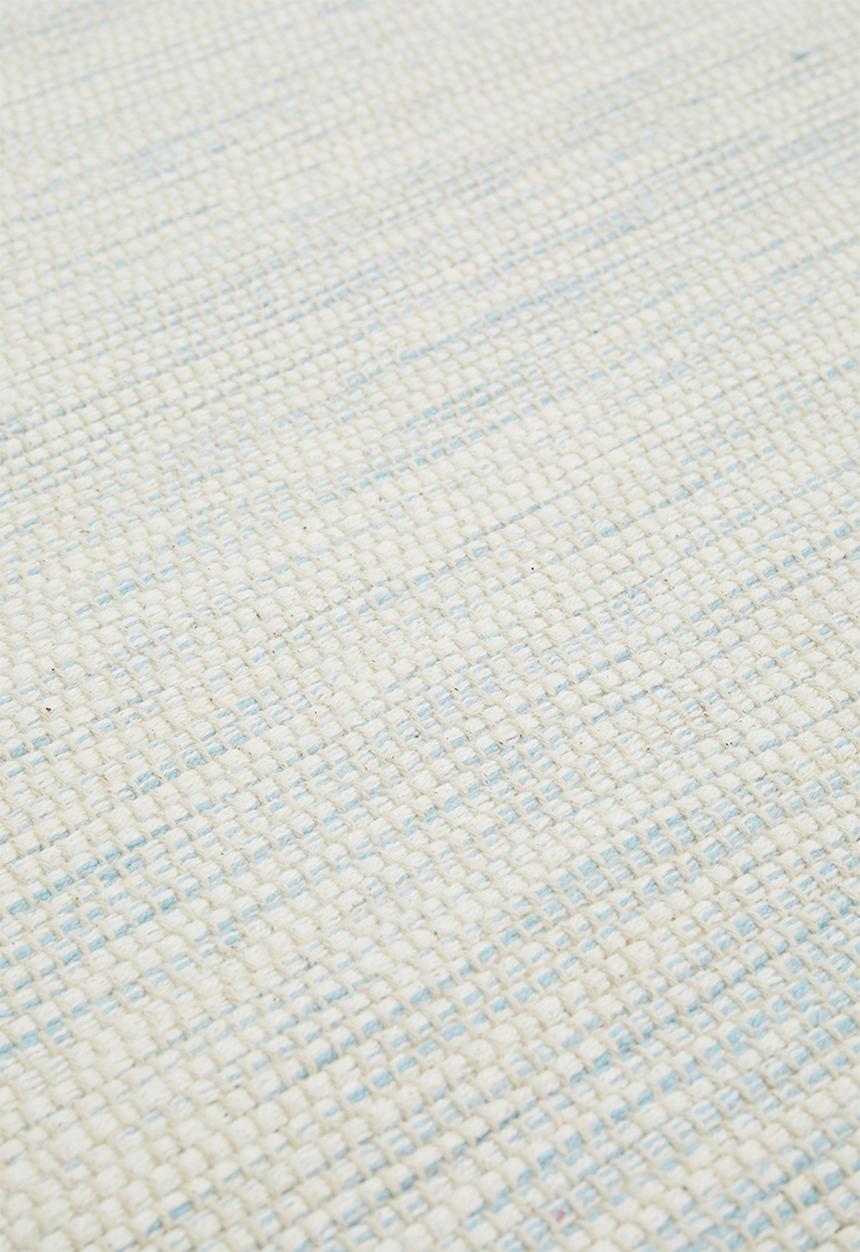 Sixth Floor - Hokipoki cotton woven rug - natural & blue