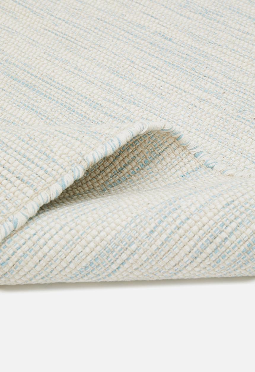 Sixth Floor - Hokipoki cotton woven rug - natural & blue