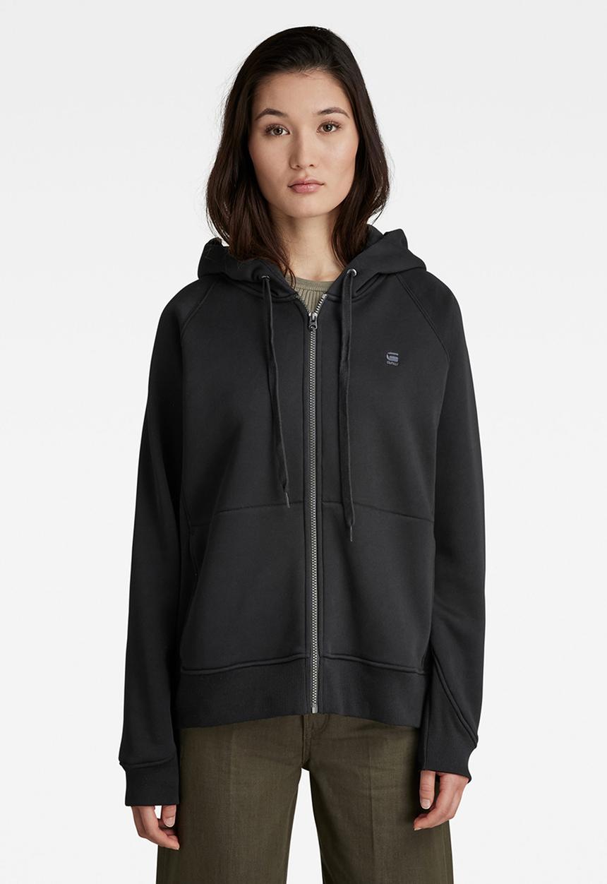 G-STAR - Premium core 2.0 hooded zip thru sweatshirt - black