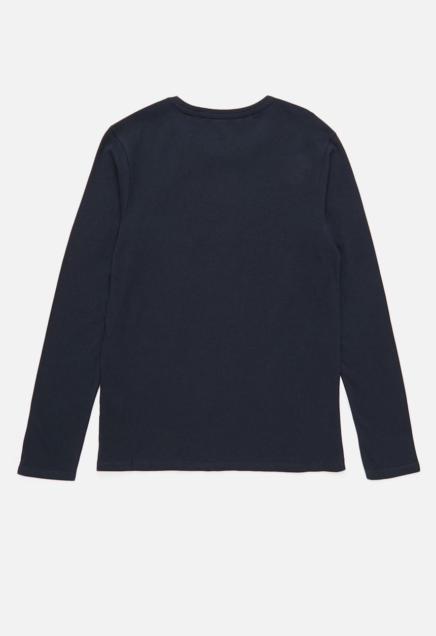 POLO - Girls long sleeve printed tee - navy