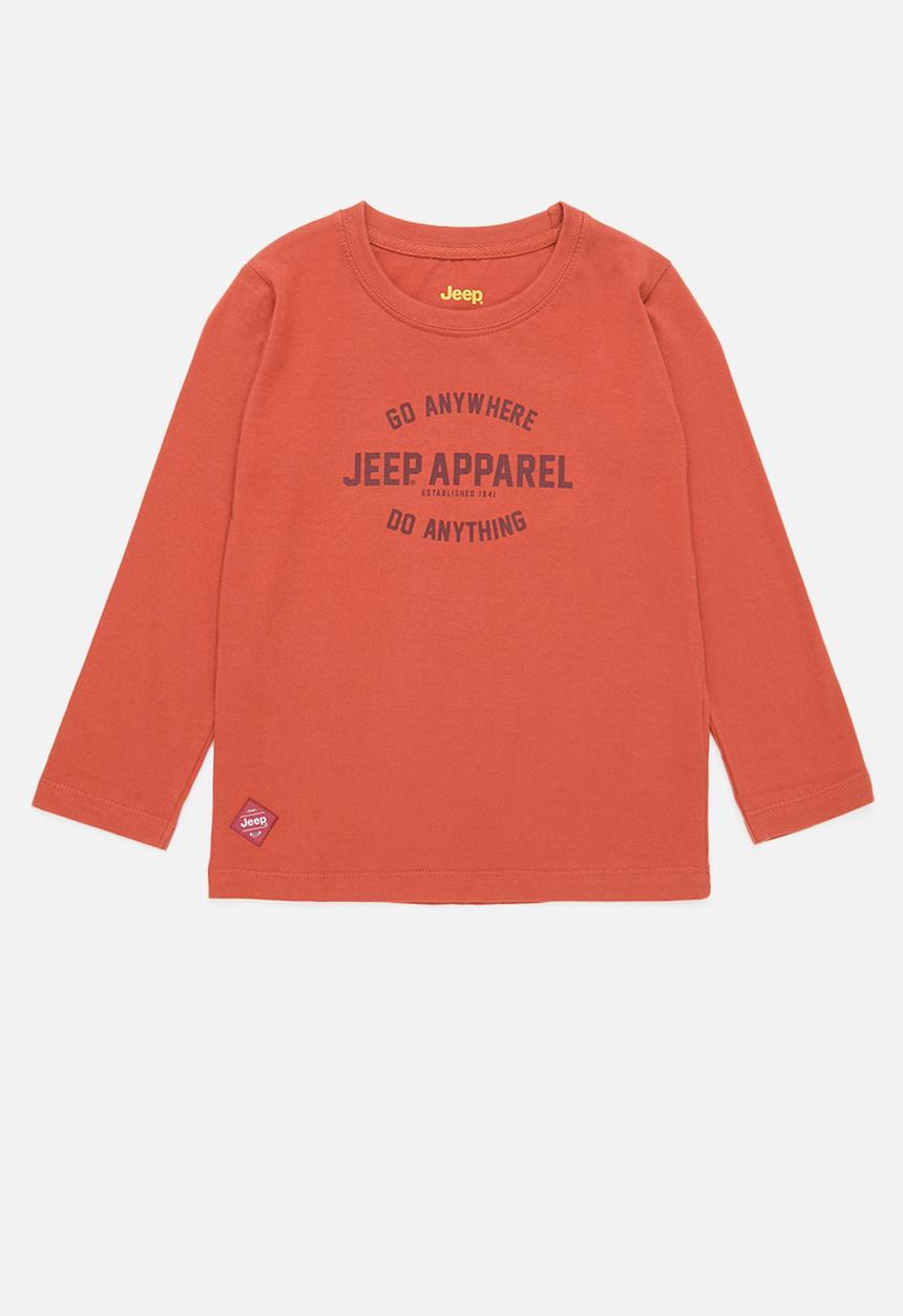 JEEP - Long sleeve crew neck tee - orange