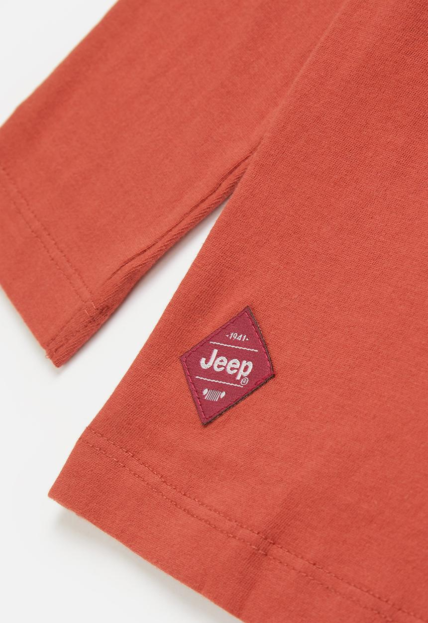 JEEP - Long sleeve crew neck tee - orange