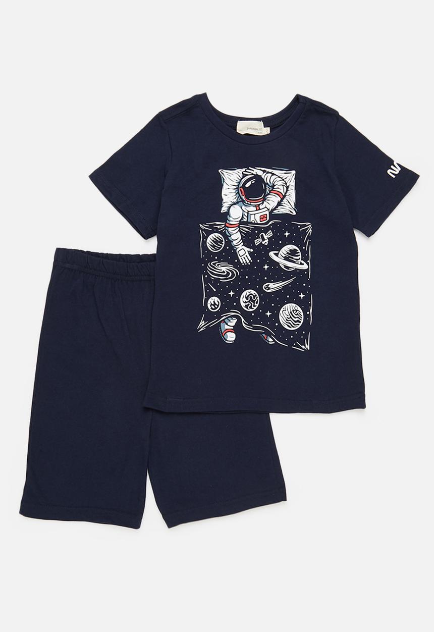 Superbalist Kids - NASA tee & shorts pj set - navy