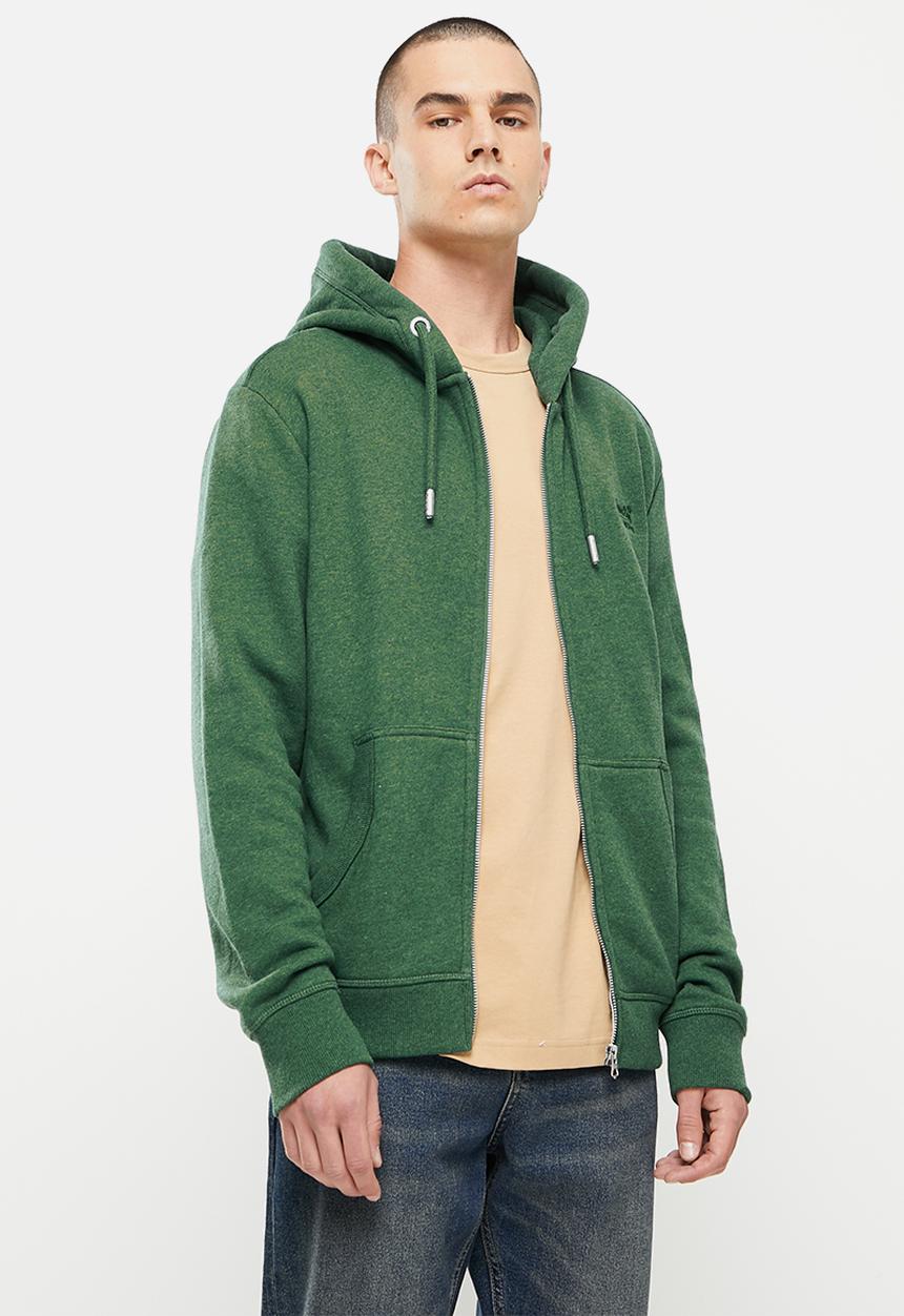 Superdry. - Vintage logo emb ziphood bb no - green