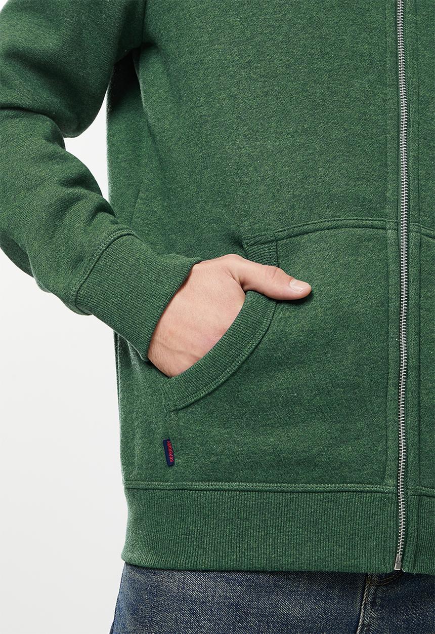 Superdry. - Vintage logo emb ziphood bb no - green