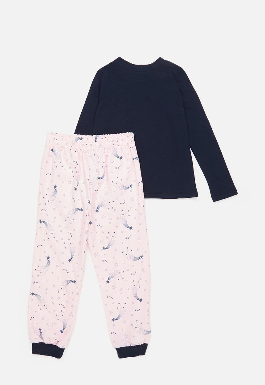 Superbalist Kids - Flannel pj set - pink & navy 