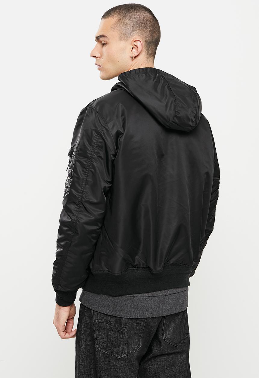 Superdry. - Ma1 hooded bomber - black