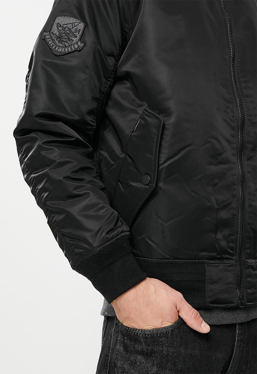 Superdry. - Ma1 hooded bomber - black