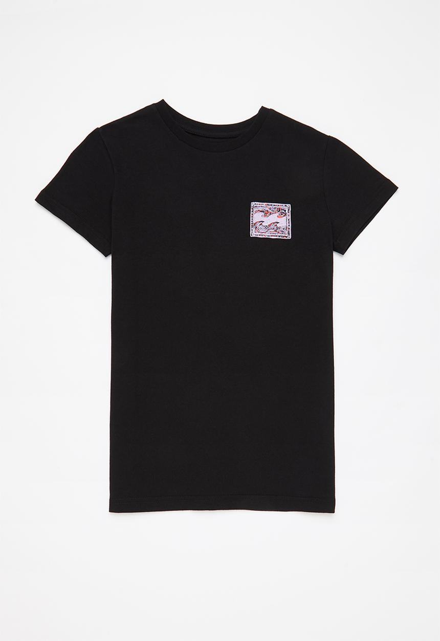 Billabong  - Crayon wave short sleeve T-shirt - black