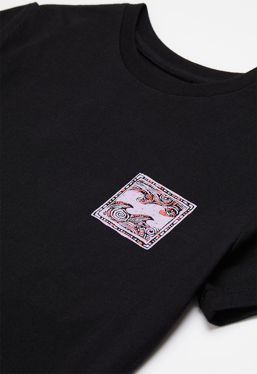 Billabong  - Crayon wave short sleeve T-shirt - black