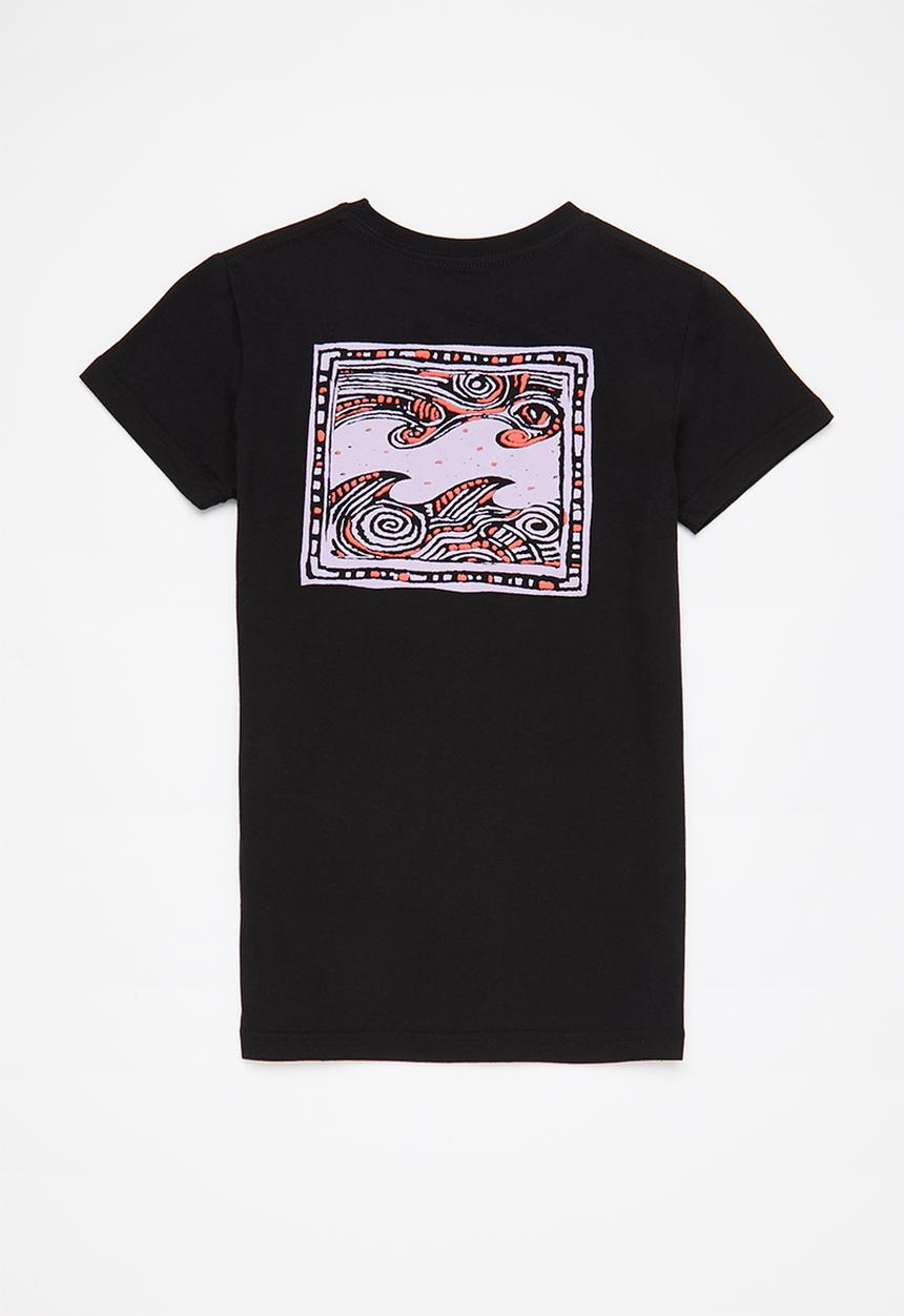 Billabong  - Crayon wave short sleeve T-shirt - black