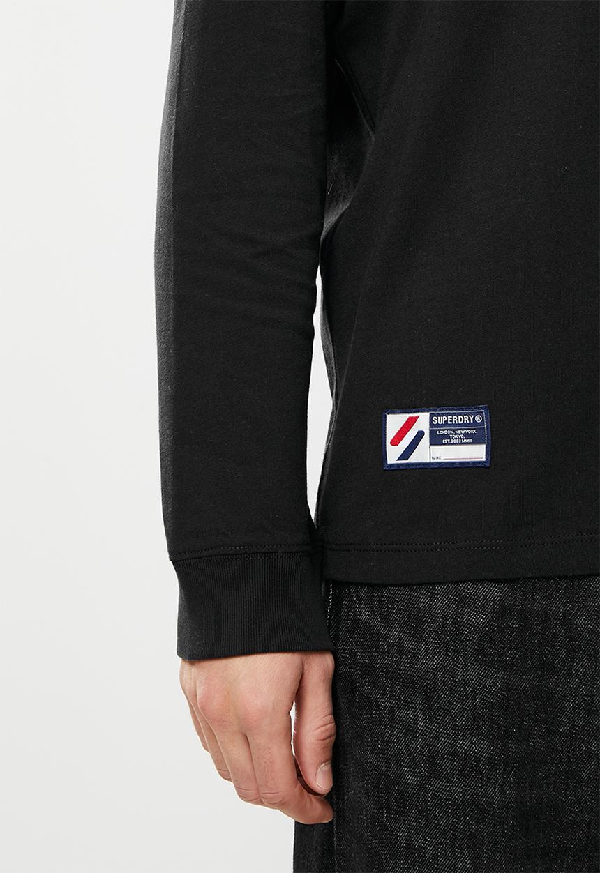 Superdry. - Superdry code essential long sleeve top - black