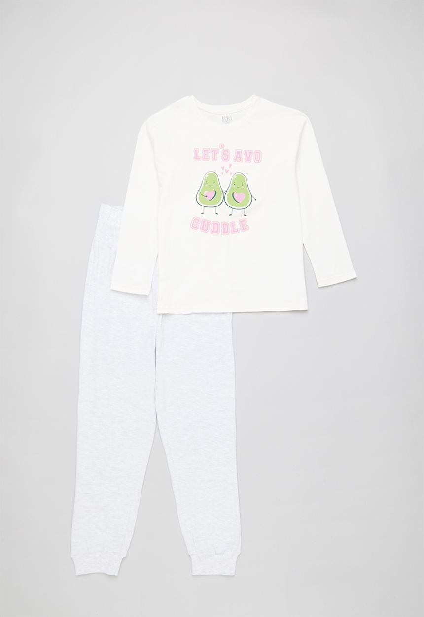 Rebel Republic - Pj set - milk & grey