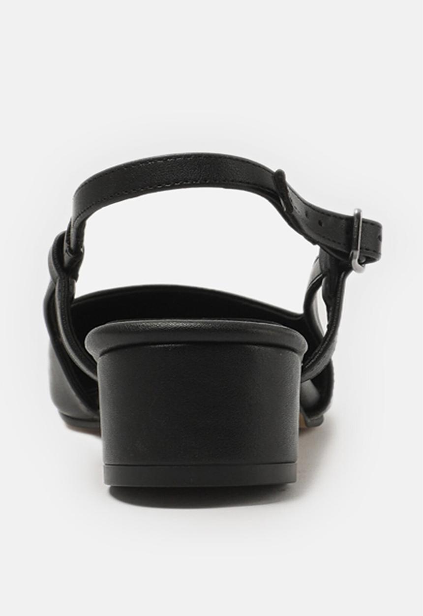 Trendyol - Toe cap slingback low heel - black