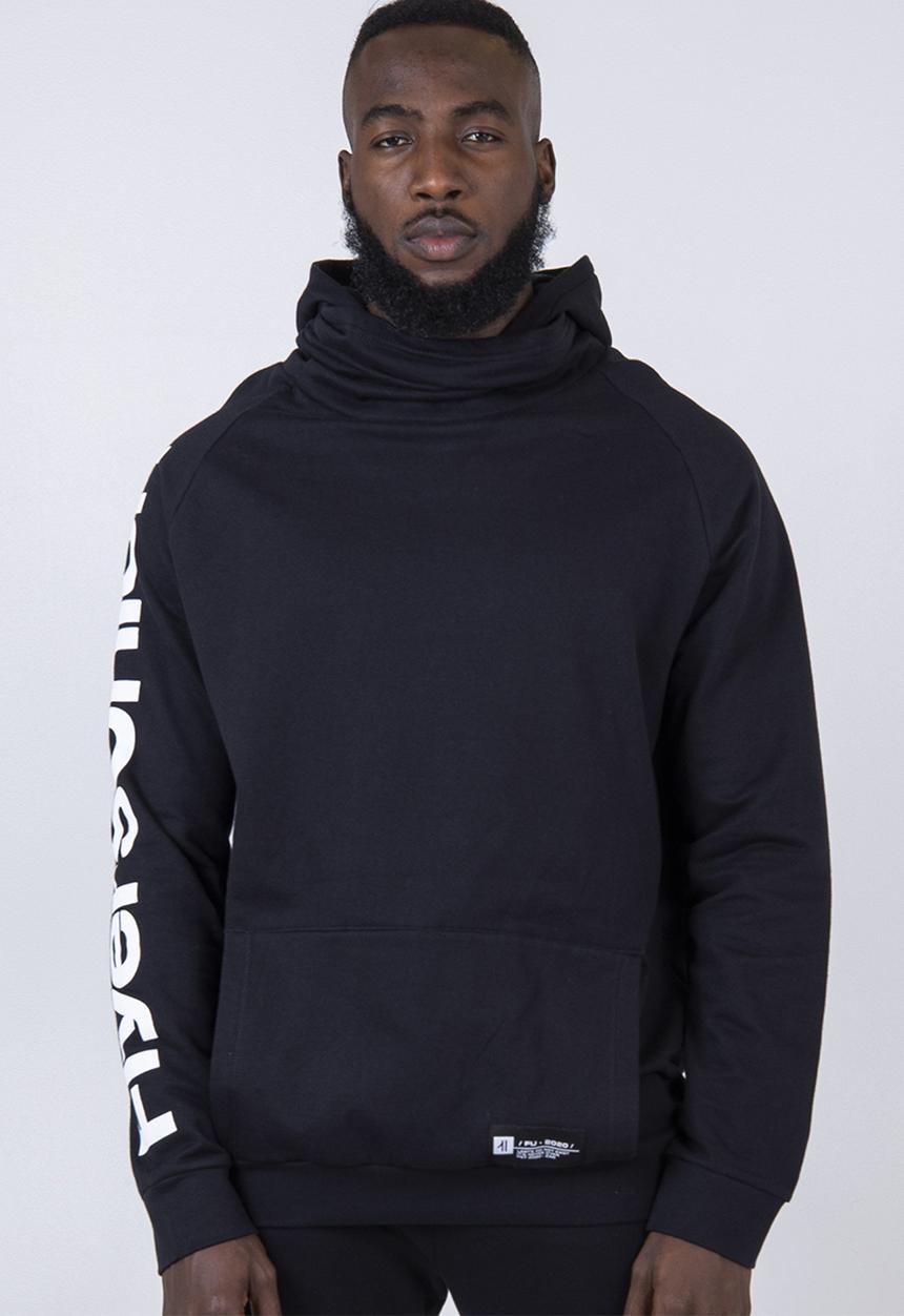 Flyersunion - Flyersunion fleece buff hoodie - black