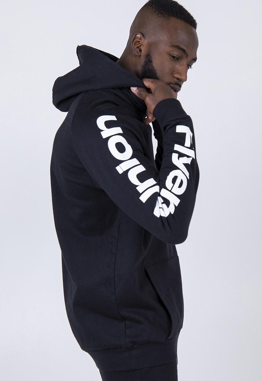 Flyersunion - Flyersunion fleece buff hoodie - black