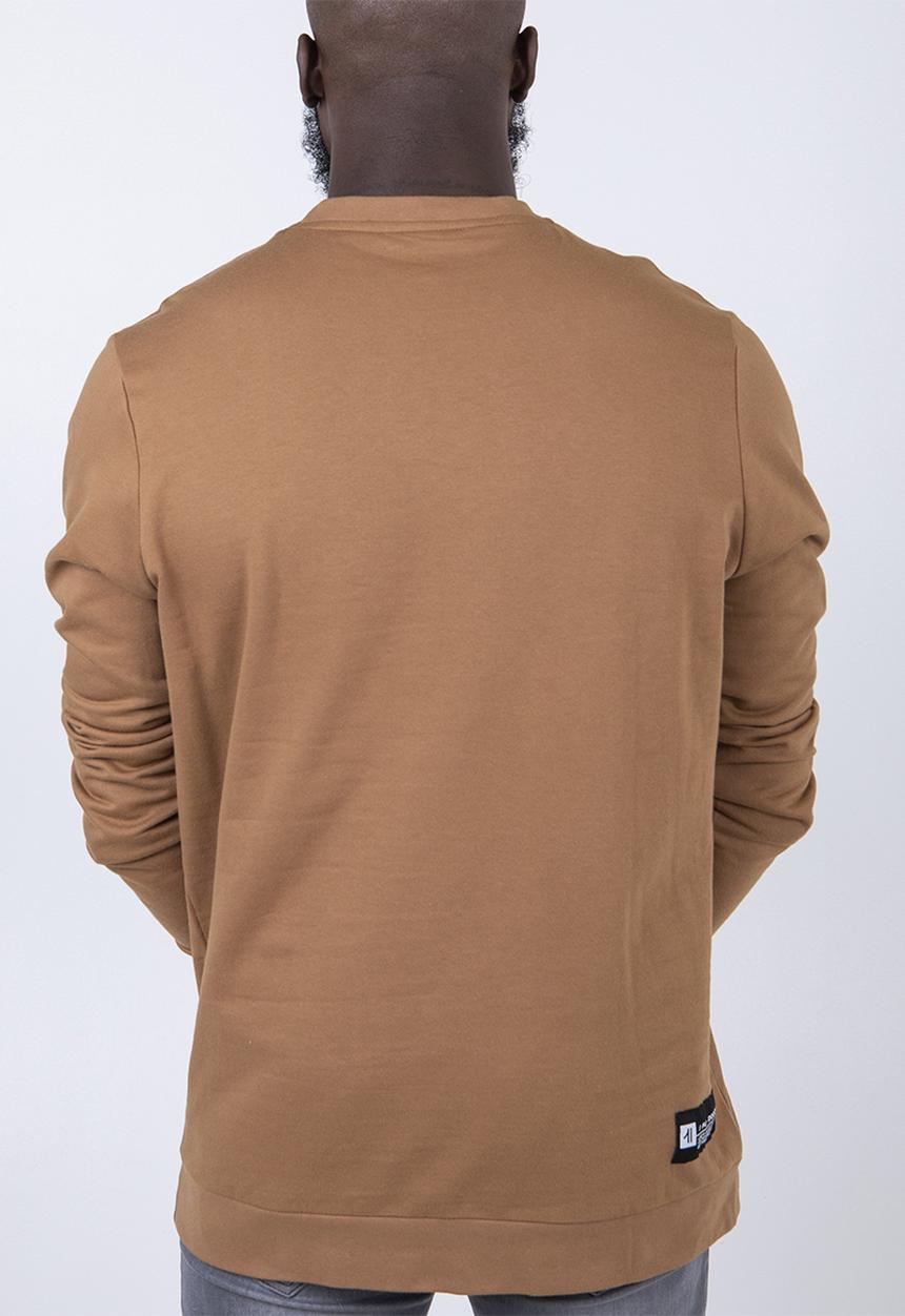 Flyersunion - Fashion crew neck fleece sweater - tan