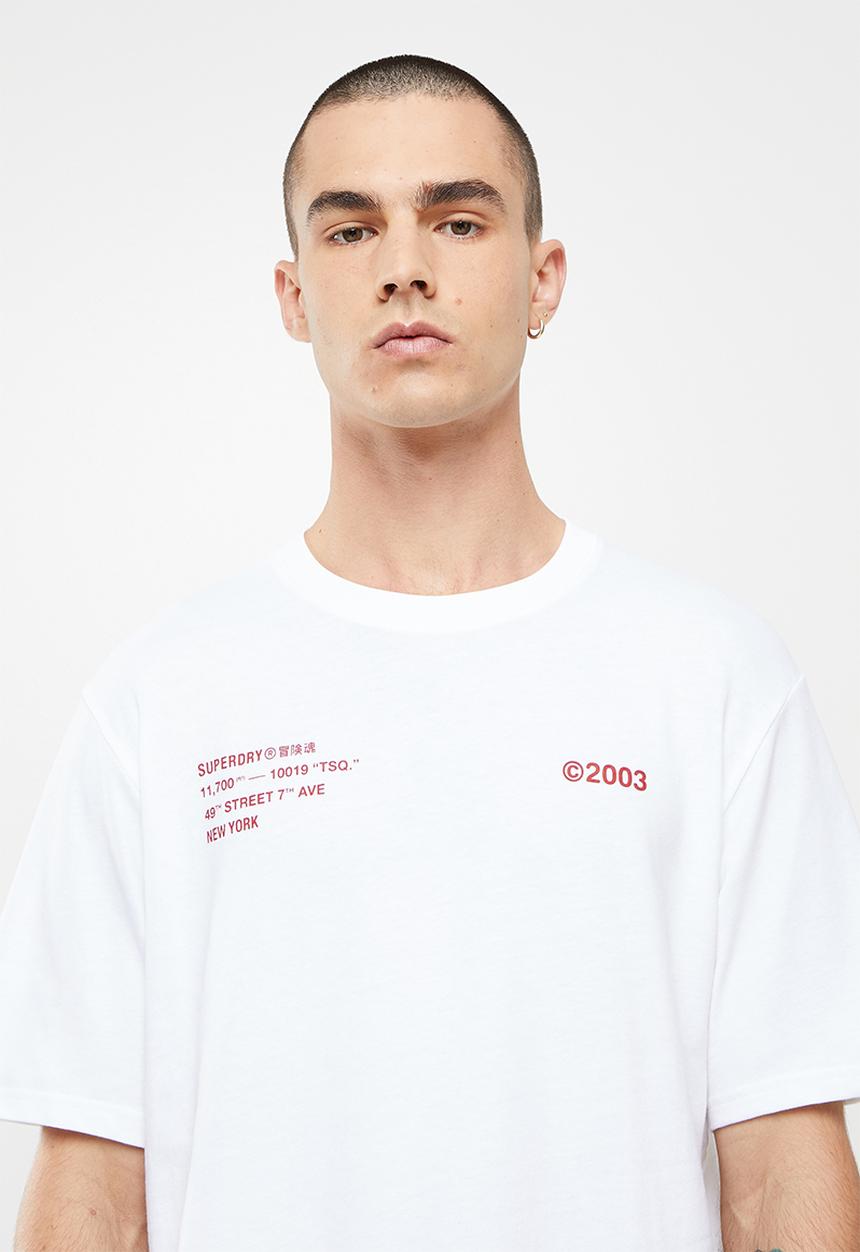 Superdry. - Corporate logo tee - optic