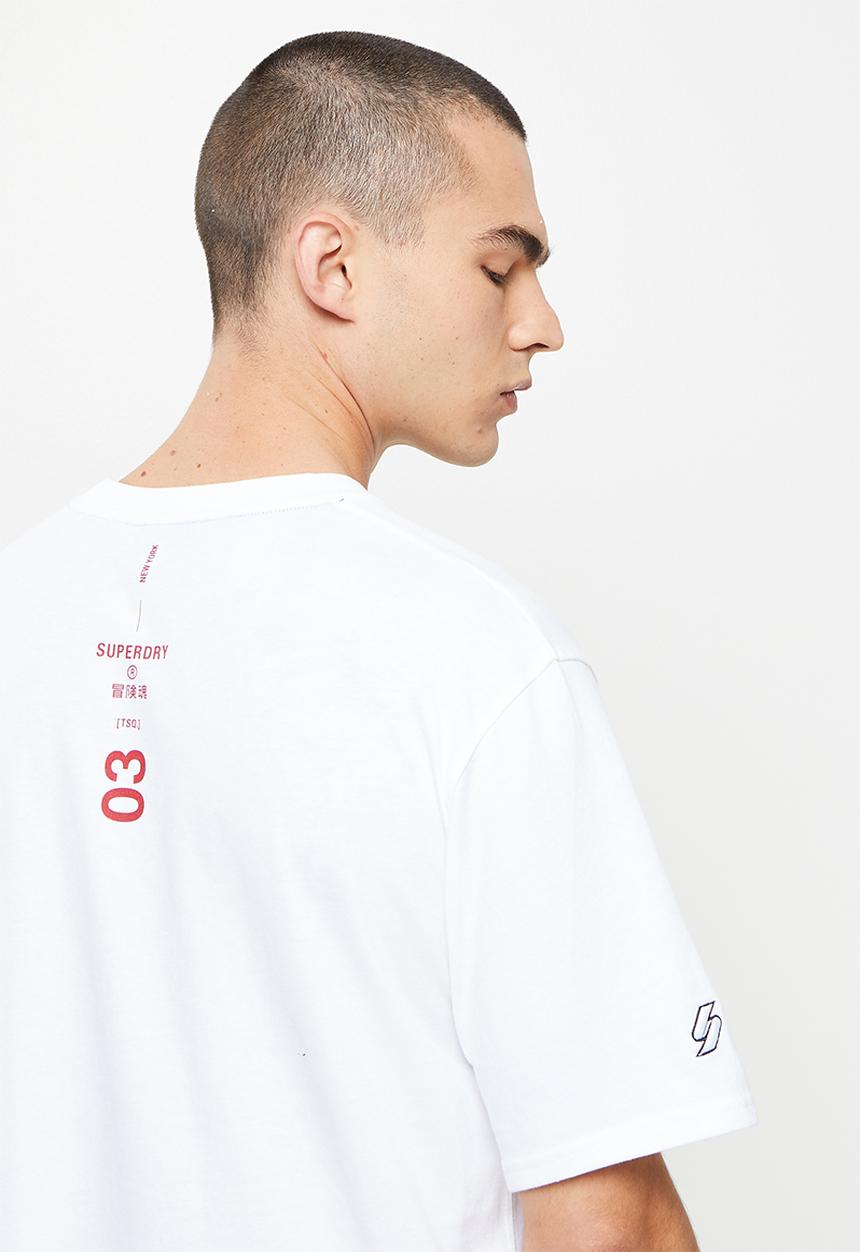Superdry. - Corporate logo tee - optic