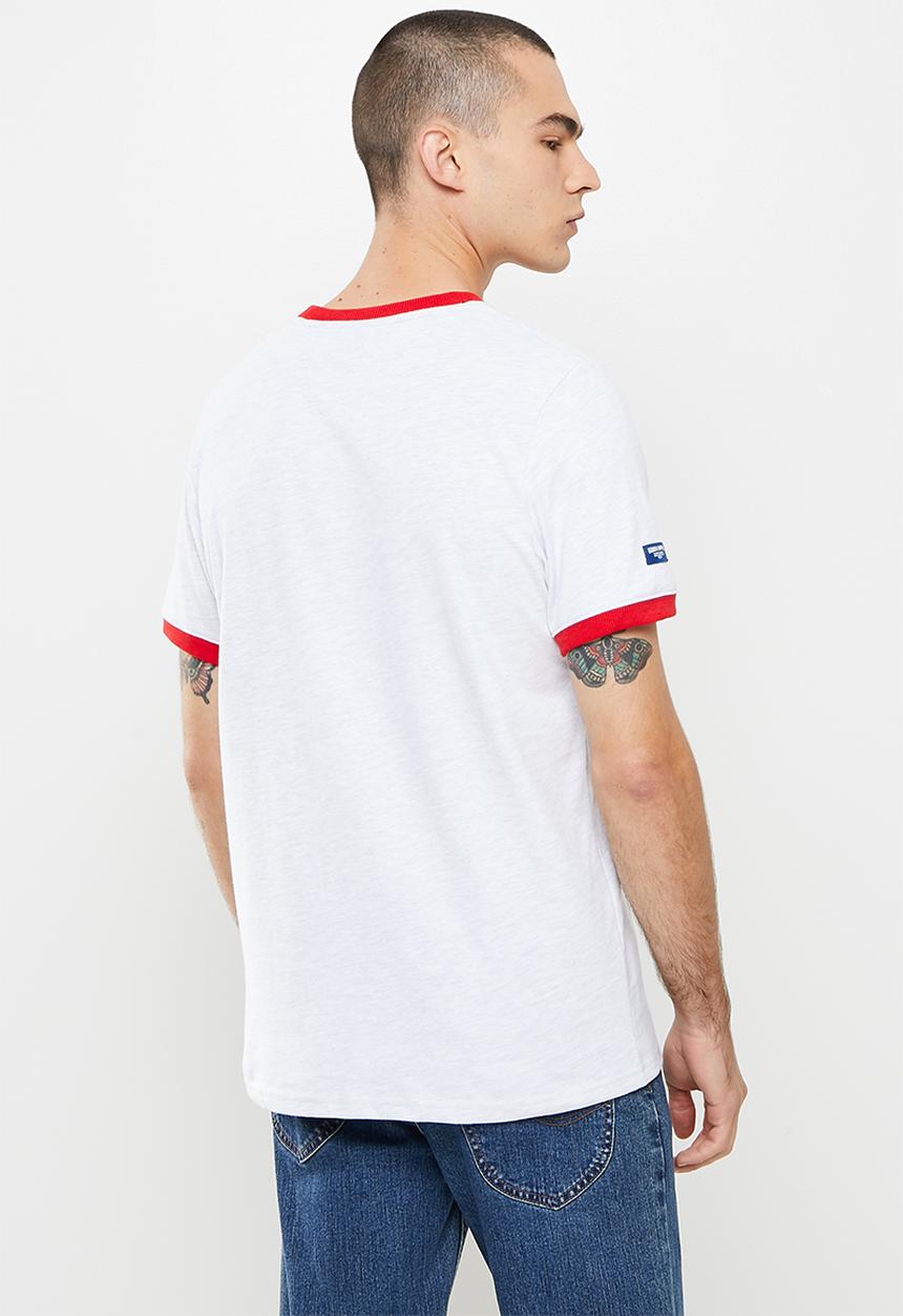 Superdry. - Cl ac ringer tee - glacier grey